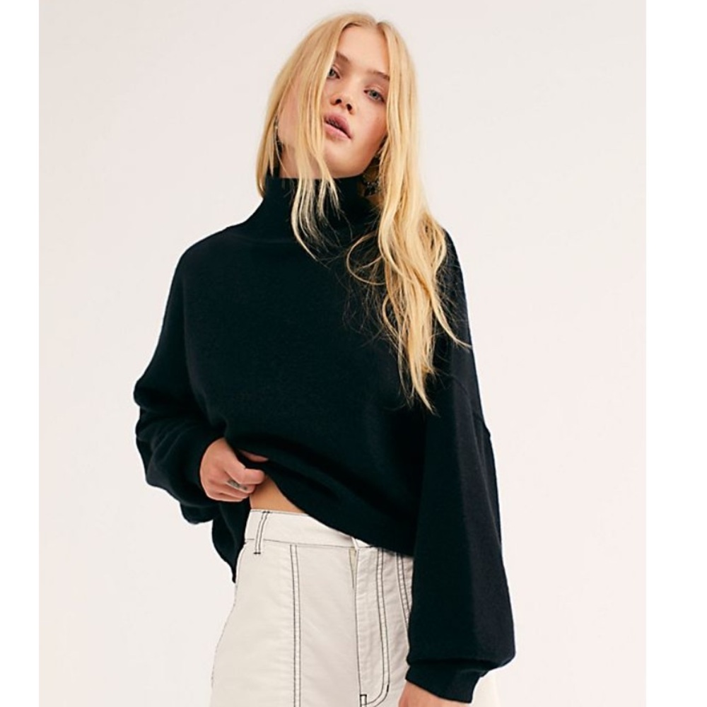 Free People So Low So High Cashmere charcoal gray Sweater